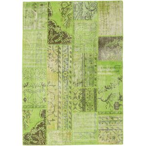 Noue a la main. Origine: Turkey Fait Main Patchwork Tapis 161X231 Tapis De Laine Vert/Vert Clair Tapis