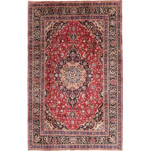 Noue a la main. Origine: Persia / Iran Tapis Persan Mashad 202X310 Rouge/Rouge Fonce (Laine, Perse/Iran)