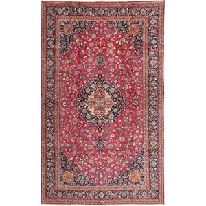 Noue a la main. Origine: Persia / Iran Tapis Persan Mashad Tapis 304X490 Rouge/Rouge Fonce Grand (Laine, Perse/Iran)