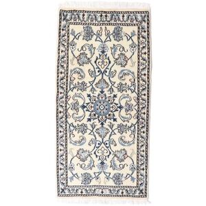 Noue a la main. Origine: Persia / Iran Tapis D'orient Naïn 70X140 Beige/Gris (Laine, Perse/Iran)