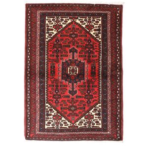 Noue a la main. Origine: Persia / Iran Tapis D'orient Hamadan Tapis 101X144 Rouge/Rouge Fonce (Laine, Perse/Iran)