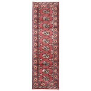 Noue a la main. Origine: Pakistan 75X245 Tapis Pakistan Boukhara 3Ply Tapis D'orient Tapis De Couloir Rouge/Orange (Laine, Pakistan)