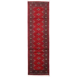 Noue a la main. Origine: Pakistan Tapis D'orient Pakistan Boukhara 2Ply 79X275 Tapis De Couloir Rouge Fonce/Rouge (Laine, Pakistan)