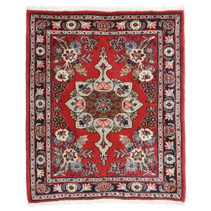 Noue a la main. Origine: Persia / Iran Tapis Persan Hamadan Shahrbaf Tapis 65X80 Rouge/Rouge Fonce (Laine, Perse/Iran)