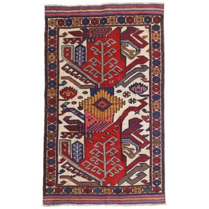 Noue a la main. Origine: Afghanistan 90X145 Petit Tapis Rouge/Rose Fonce Petit