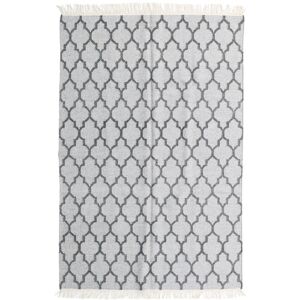 Noue a la main. Origine: India 140X200 Tapis Bambou Soie Kilim Tapis Moderne Gris Clair/Gris (Laine/Soie De Bambou,Inde)