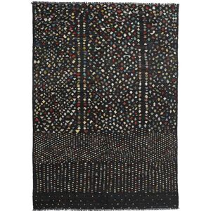 Noue a la main. Origine: Afghanistan Tapis Kilim Moderne Tapis 205X288 Gris Fonce/Gris (Laine, Afghanistan)