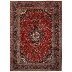 Noue a la main. Origine: Persia / Iran Fait Main Kashan Tapis 300X410 Persan Tapis De Laine Rouge Fonce/Rouge Grand Tapis