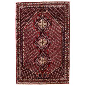 Noue a la main. Origine: Persia / Iran 149X228 Tapis Afshar/Sirjan Tapis D'orient Rouge Fonce/Rouge (Laine, Perse/Iran)