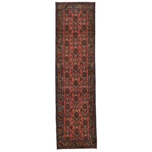 Noue a la main. Origine: Persia / Iran 77X285 Tapis D'orient Hamadan Tapis Tapis De Couloir Marron/Rouge Fonce (Laine, Perse/Iran)