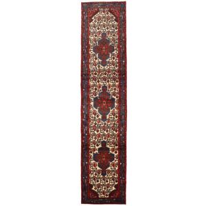 Noue a la main. Origine: Persia / Iran 75X344 Tapis Hamadan Tapis D'orient Fait Main Tapis De Couloir Rouge Fonce/Rouge (Laine, Perse/Iran)