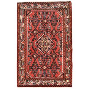 Noue a la main. Origine: Persia / Iran 82X127 Medaillon Petit Tapis Rouge/Rouge Fonce Petit