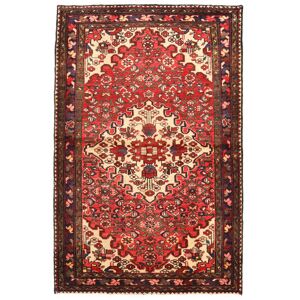 Noue a la main. Origine: Persia / Iran 107X164 Tapis Hosseinabad Tapis D'orient Fait Main Rouge/Rouge Fonce (Laine, Perse/Iran)