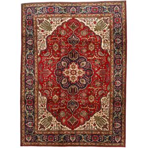 Noue a la main. Origine: Persia / Iran 211X289 Medaillon Tabriz Tapis Laine,