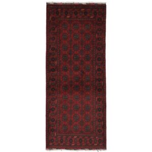 Noue a la main. Origine: Afghanistan 81X195 Tapis Afghan Khal Mohammadi Tapis D'orient Fait Main Tapis De Couloir Noir/Rouge Fonce (Laine, Afghanistan)