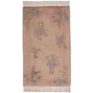 Noue a la main. Origine: China Chinois 90 Line Tapis 91X152 Tapis De Laine Marron Petit Tapis