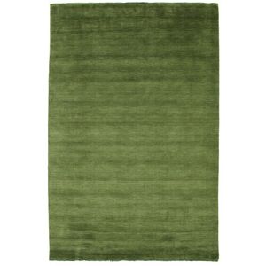 RugVista 215X325 Tapis Uni Laine Vert Fonce/Noir