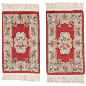 Noue a la main. Origine: China Tapis Chinois 90 Line Tapis 58X87 Marron/Orange (Laine, Chine)