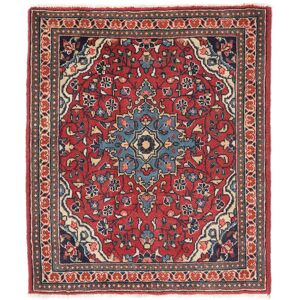 Noue a la main. Origine: Persia / Iran Tapis Fait Main Sarough 67X79 Rouge Fonce/Noir (Laine, Perse/Iran)