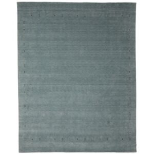 Noue a la main. Origine: India Tapis Gabbeh Indo 315X398 Noir/Petrole Fonce Grand (Laine, Inde)