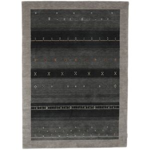 Noue a la main. Origine: India 166X230 Tapis Gabbeh Indo Tapis Moderne Noir/Jaune Fonce (Laine, Inde)