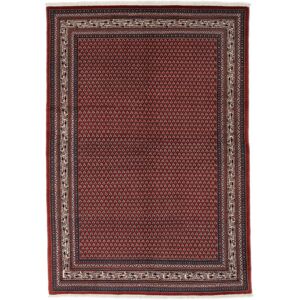 Noue a la main. Origine: Persia / Iran Tapis Sarough Mir Tapis 166X242 Noir/Rouge Fonce (Laine, Perse/Iran)