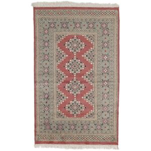 Noue a la main. Origine: Pakistan Pakistan Boukhara 2Ply Tapis 93X153 Tapis De Laine Marron/Rouge Fonce Petit Tapis