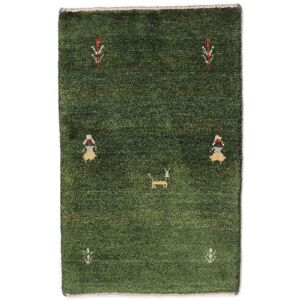 Noue a la main. Origine: Persia / Iran 55X86 Tapis Gabbeh Persan Tapis Moderne Noir/Vert Fonce (Laine, Perse/Iran)