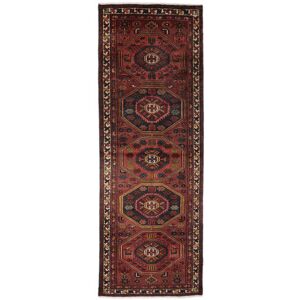 Noue a la main. Origine: Persia / Iran Tapis Hamadan 103X291 Tapis De Couloir Noir/Rouge Fonce (Laine, Perse/Iran)