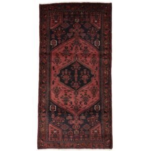 Noue a la main. Origine: Persia / Iran Tapis Fait Main Hamadan Tapis 105X206 Noir/Rouge Fonce (Laine, Perse/Iran)