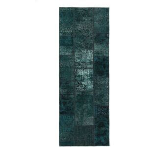 Noue a la main. Origine: Persia / Iran Tapis Persan Patchwork - Persien/Iran 73X204 Tapis De Couloir Noir (Laine, Perse/Iran)