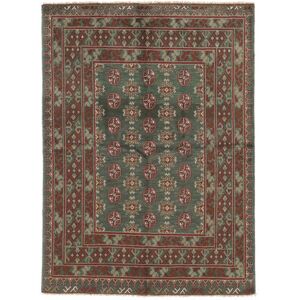 Noue a la main. Origine: Afghanistan 148X197 Tapis Afghan Fine D'orient Fait Main Noir/Rouge Fonce (Laine, Afghanistan)