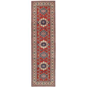 Noue a la main. Origine: Afghanistan Tapis D'orient Kazak Fine Tapis 83X298 Tapis De Couloir Rouge Fonce/Marron (Laine, Afghanistan)