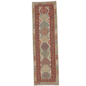 Noue a la main. Origine: Afghanistan Tapis Tisse À La Main Kilim Afghan Old Style Tapis 88X292 Tapis De Couloir Marron/Rouge Fonce (Laine, Afghanistan)