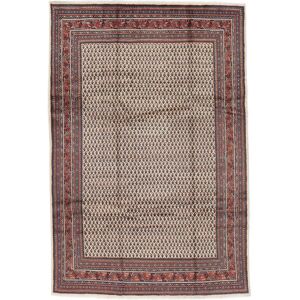 Noue a la main. Origine: Persia / Iran Tapis D'orient Sarough Mir Tapis 215X324 Marron/Rouge Fonce (Laine, Perse/Iran)