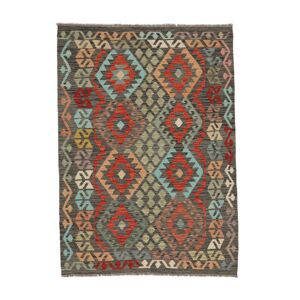 Noue a la main. Origine: Afghanistan Tapis Kilim Afghan Old Style Tapis 135X186 Noir/Marron (Laine, Afghanistan)