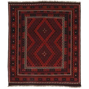 Noue a la main. Origine: Afghanistan Afghan Vintage Kilim Tapis 256X298 Vintage Tapis De Laine Noir/Rouge Fonce Grand Tapis