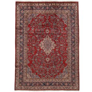 Noue a la main. Origine: Persia / Iran Tapis Fait Main Hamadan Shahrbaf 220X300 Rouge Fonce/Noir (Laine, Perse/Iran)