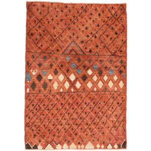 Noue a la main. Origine: Afghanistan Tapis Fait Main Moroccan Berber - Afghanistan 124X183 Rouge Fonce/Rouge (Laine, Afghanistan)