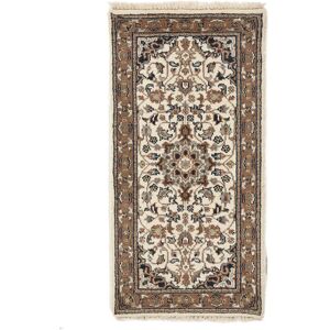 Noue a la main. Origine: India Tapis D'orient Kashan Indo 60X120 Marron/Beige (Laine, Inde)