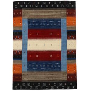 Noue a la main. Origine: India Gabbeh Loom Tapis 200X290 Tapis De Laine Noir/Rouge Fonce Tapis