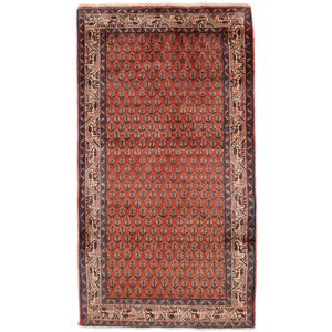 Noue a la main. Origine: Persia / Iran Tapis D'orient Sarough Mir 67X127 Rouge Fonce/Noir (Laine, Perse/Iran)