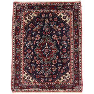 Noue a la main. Origine: Persia / Iran Tapis Fait Main Jozan 69X89 Noir/Rouge Fonce (Laine, Perse/Iran)