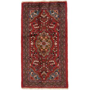 Noue a la main. Origine: Persia / Iran Tapis Lillian Tapis 73X135 Rouge Fonce/Noir (Laine, Perse/Iran)