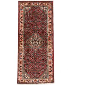 Noue a la main. Origine: Persia / Iran Tapis D'orient Asadabad Tapis 79X179 Tapis De Couloir Rouge Fonce/Noir (Laine, Perse/Iran)