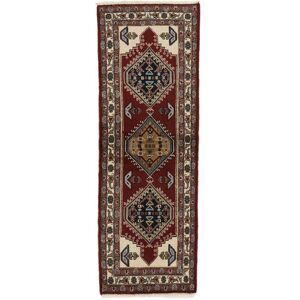 Noue a la main. Origine: Persia / Iran Tapis D'orient Ardabil Tapis 68X197 Tapis De Couloir Noir/Marron (Laine, Perse/Iran)