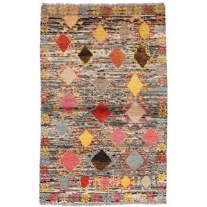 Noue a la main. Origine: Afghanistan Tapis Fait Main Moroccan Berber - Afghanistan 88X137 Marron/Orange (Laine, Afghanistan)