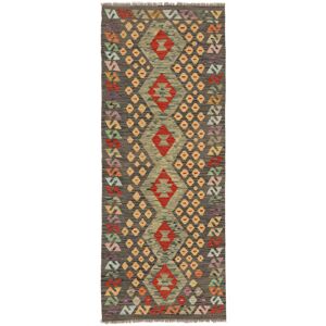 Noue a la main. Origine: Afghanistan 80X204 Tapis D'orient Kilim Afghan Old Style Tapis Tapis De Couloir Marron/Noir (Laine, Afghanistan)