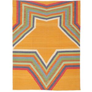 Noue a la main. Origine: Afghanistan Kilim Moderne Tapis 215X281 Tapis De Laine Orange/Rouge Tapis