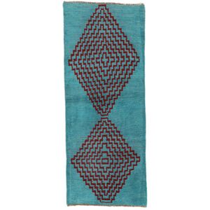 Noue a la main. Origine: Afghanistan 71X179 Tapis Shaggy Petit Moroccan Berber - Afghanistan Laine,